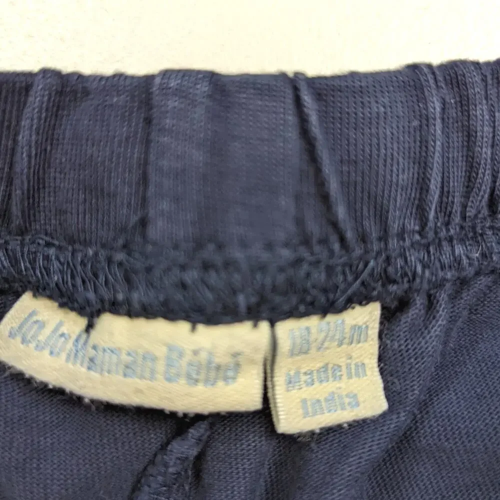 Jojo Maman Bebe Shorts Boys Sz 18-24m Blue Cargo Long Bermuda Casual Basic